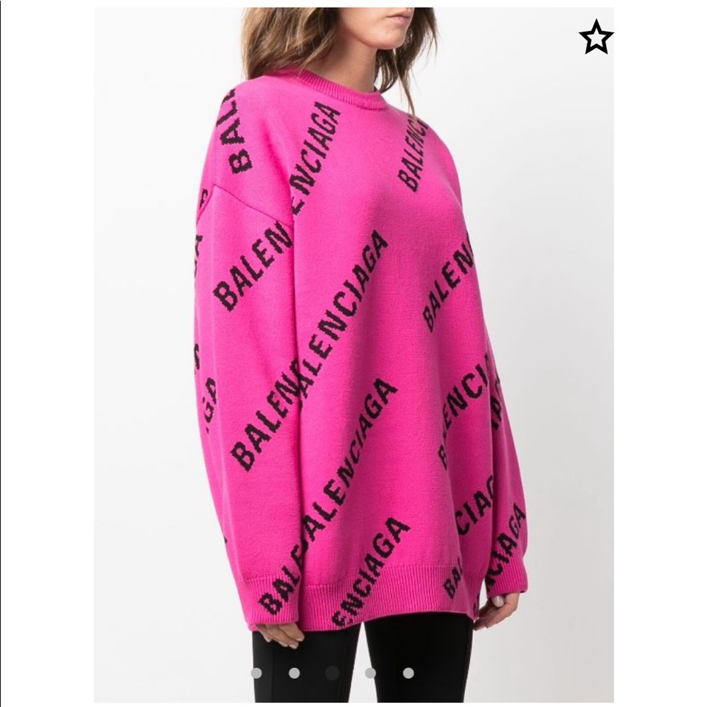 Balenciaga pink sweater oversized Size Large